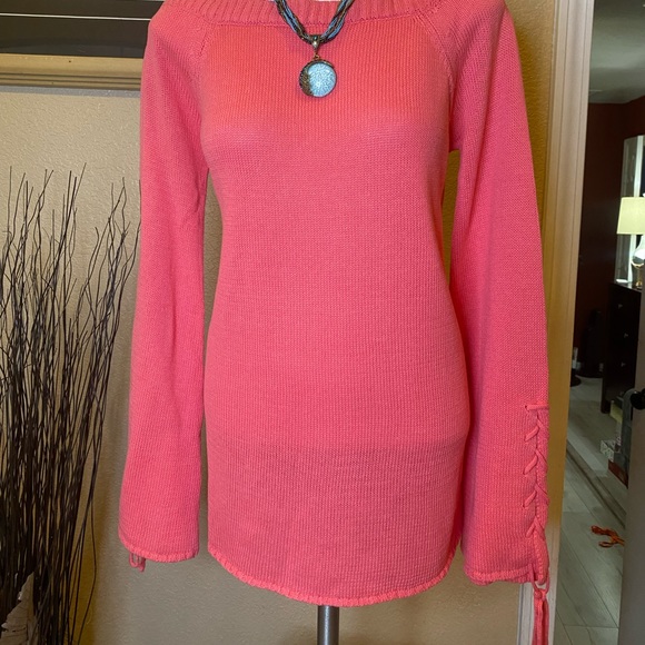 Coral Long Sleeve Spring Sweater - Picture 3 of 4